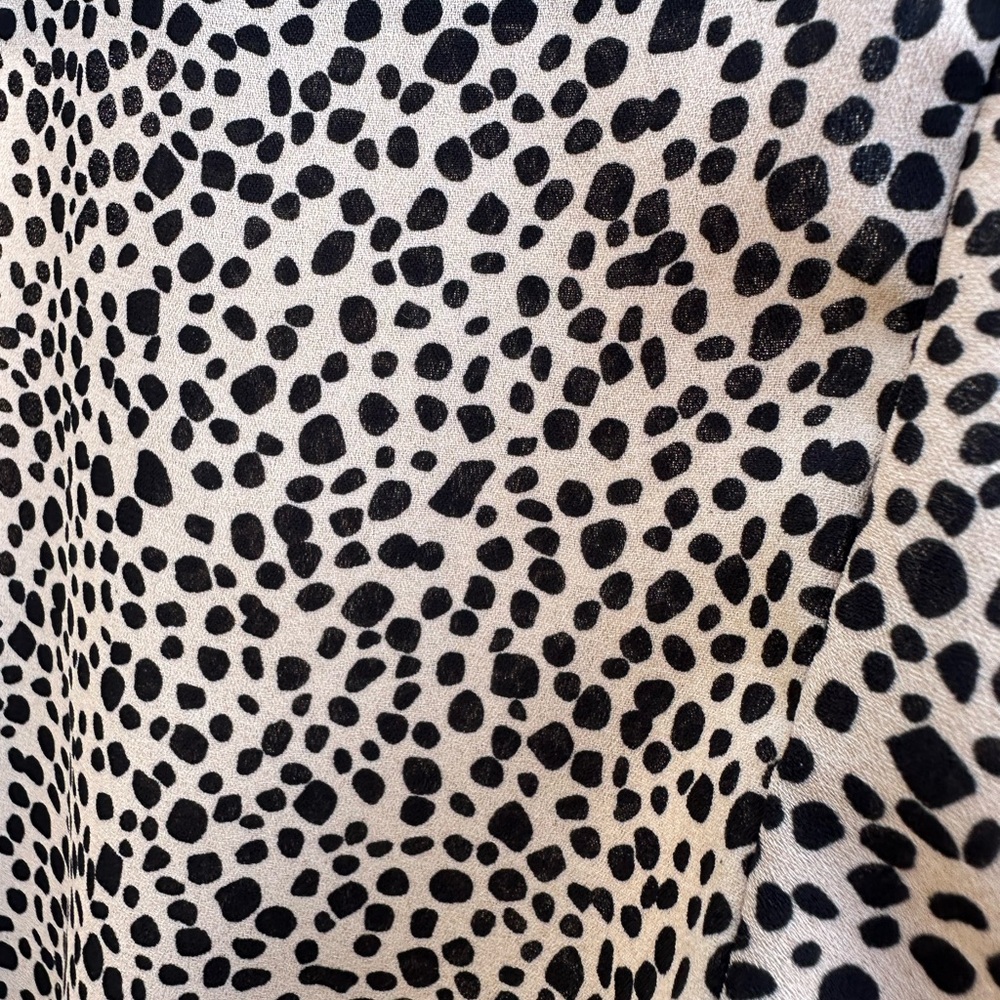 Hesperus Cheetah Leopard Print Faux Wrap Peplum Blouse Top XS - Picture 9 of 13